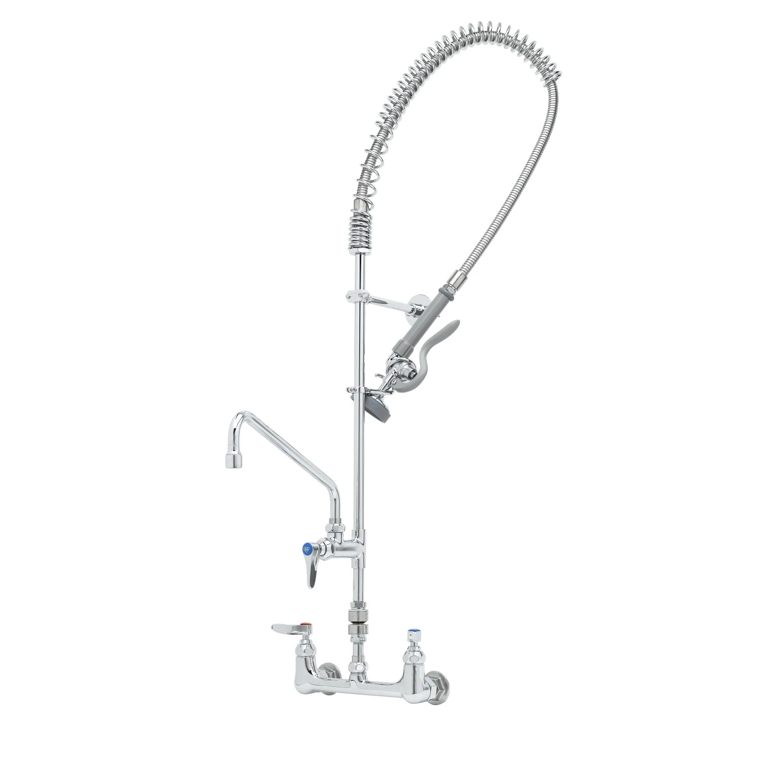 T&S B-2278-01 Pre-Rinse Faucet, With Add-On Faucet, Wall Mount, 8 Inch Centers, Vacuum Breaker | AV3QNV
