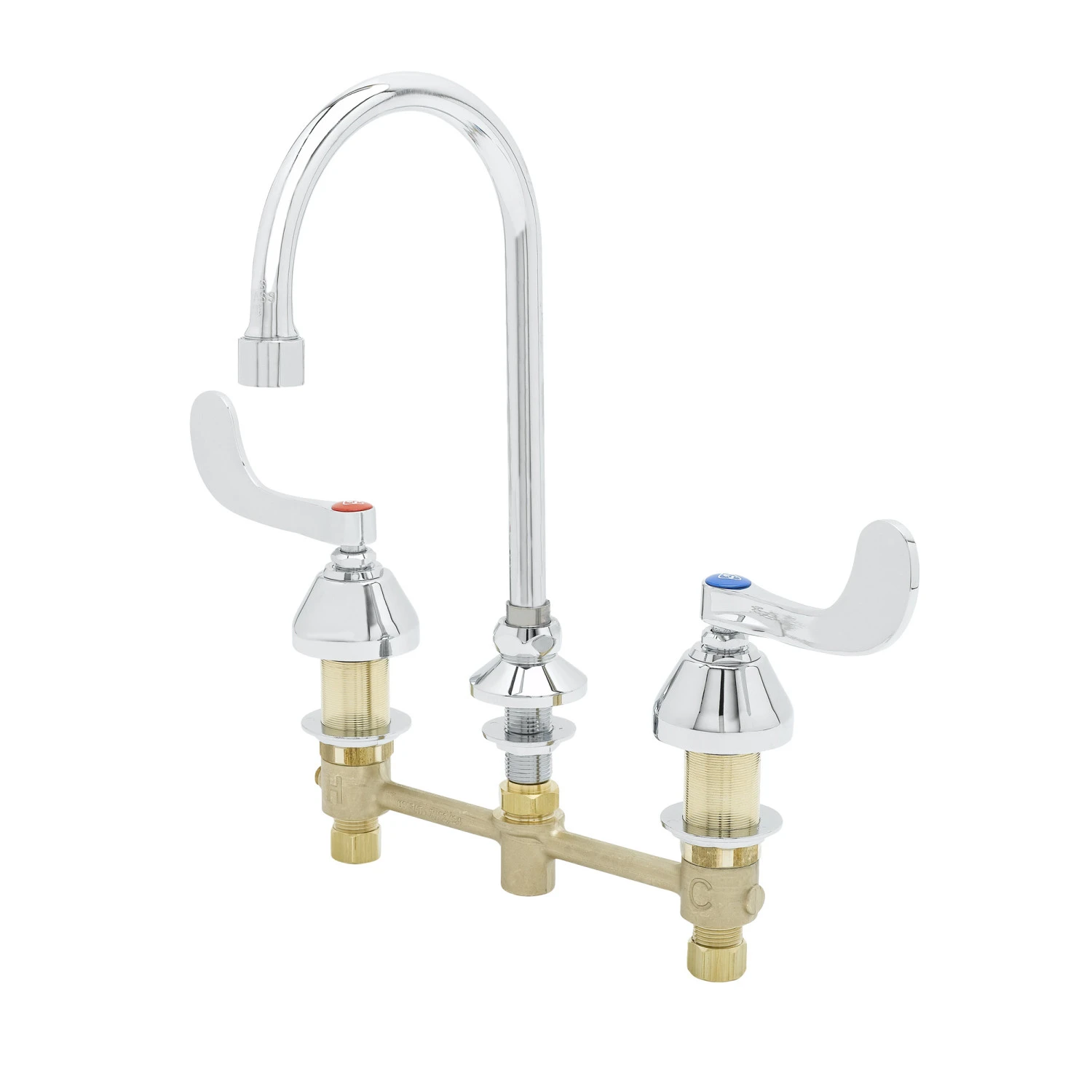 T&S B-2862-LF16-WH4 Faucet, 1.5 GPM Flow Disc, 4 Inch Wrist-Action Handles, QT-Eternas | AV3RAZ