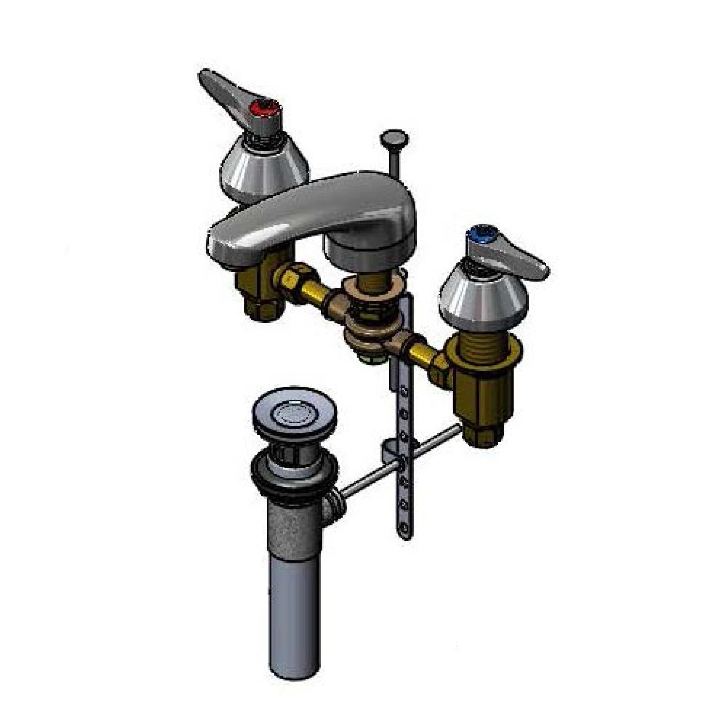 T&S B-2992-P Lavatory Faucet, Concealed Body, Swivel Joint, 8 Inch Center, Cast Spout, Pop-Up | AV3RFX