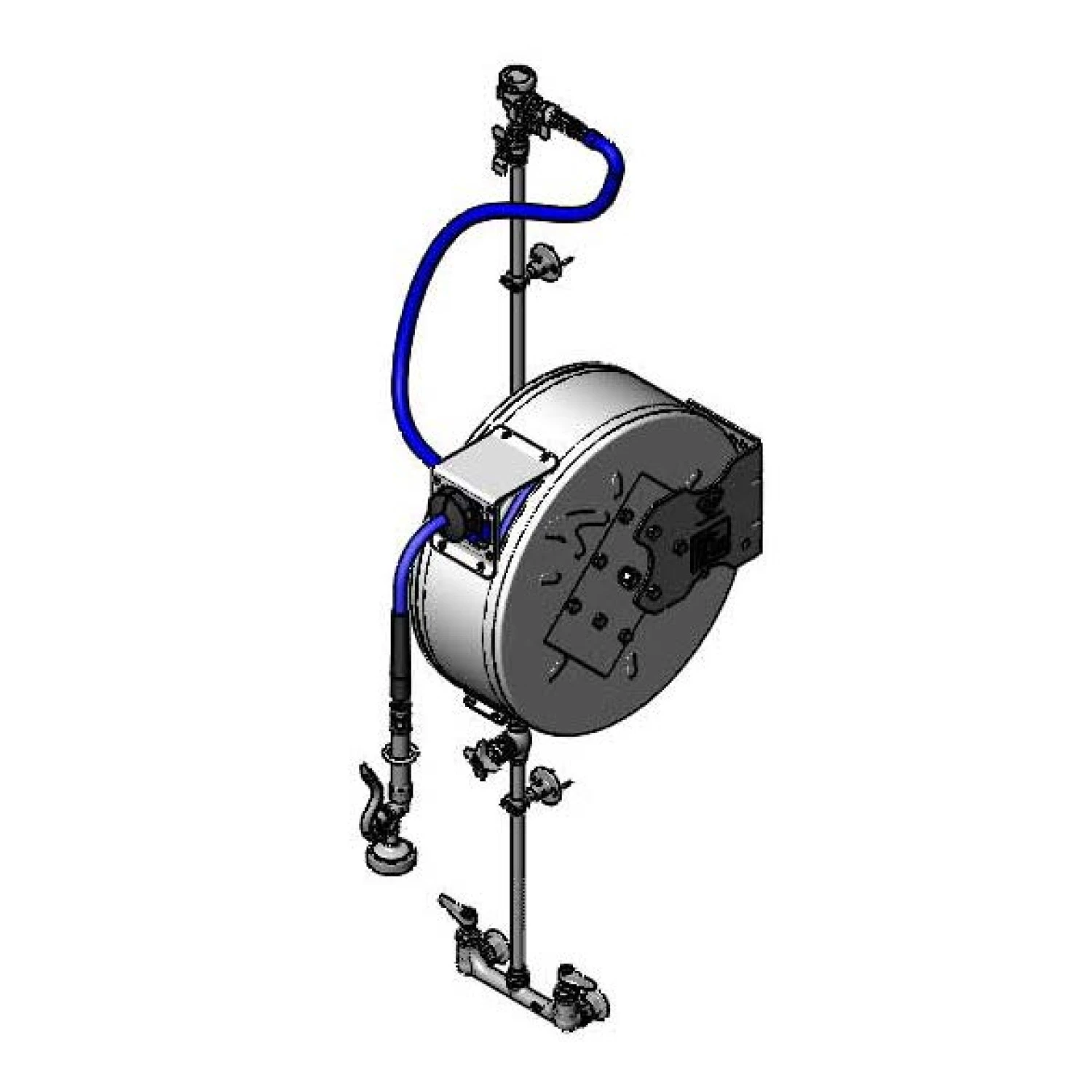 T&S B-7142-C1MXS2E Hose Reel Assembly, Closed 50 Inch Hose Reel | CL6VBY