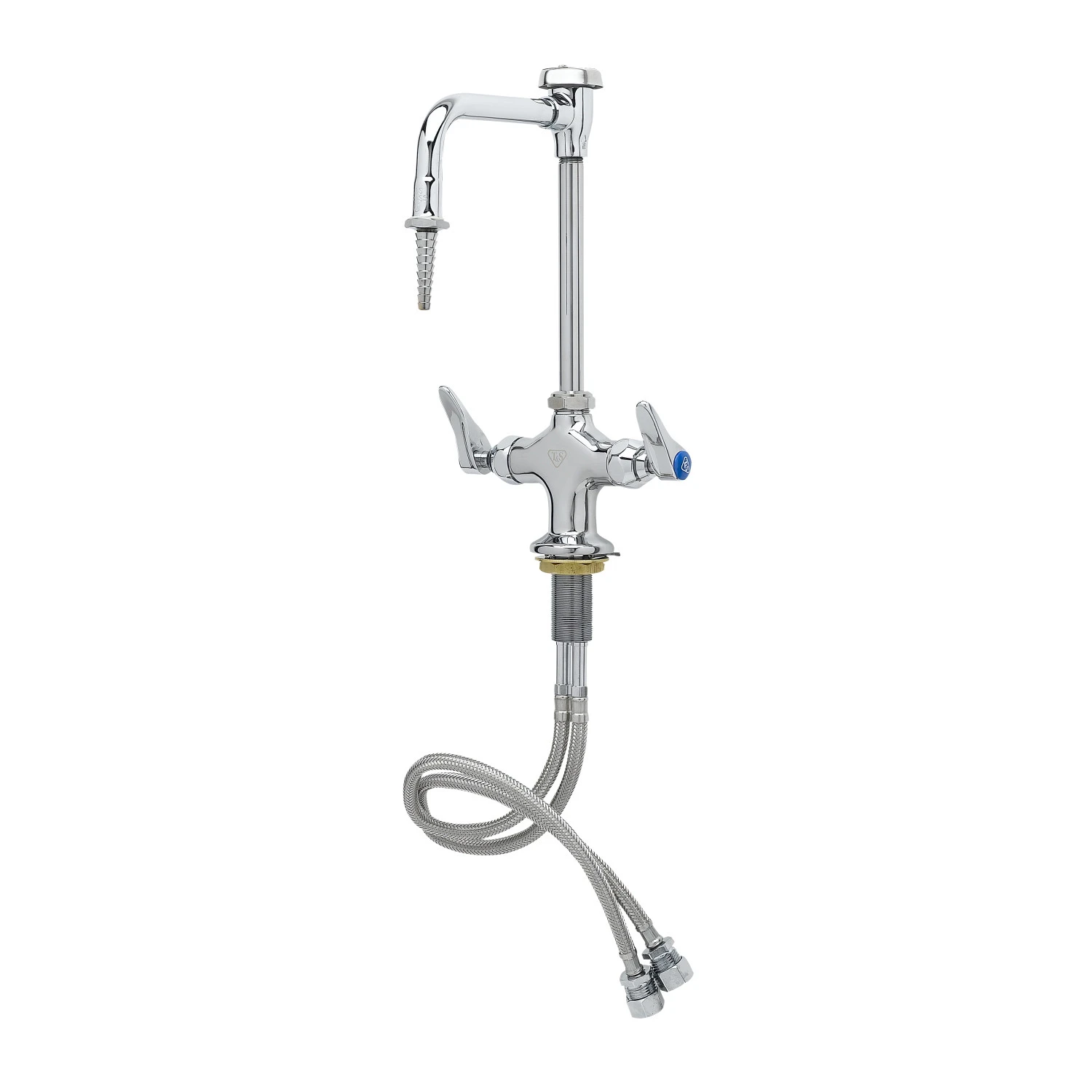 Lab Mixing Faucet, Vacuum Breaker Nozzle, Serrated Tip, QT Eternas, Levers