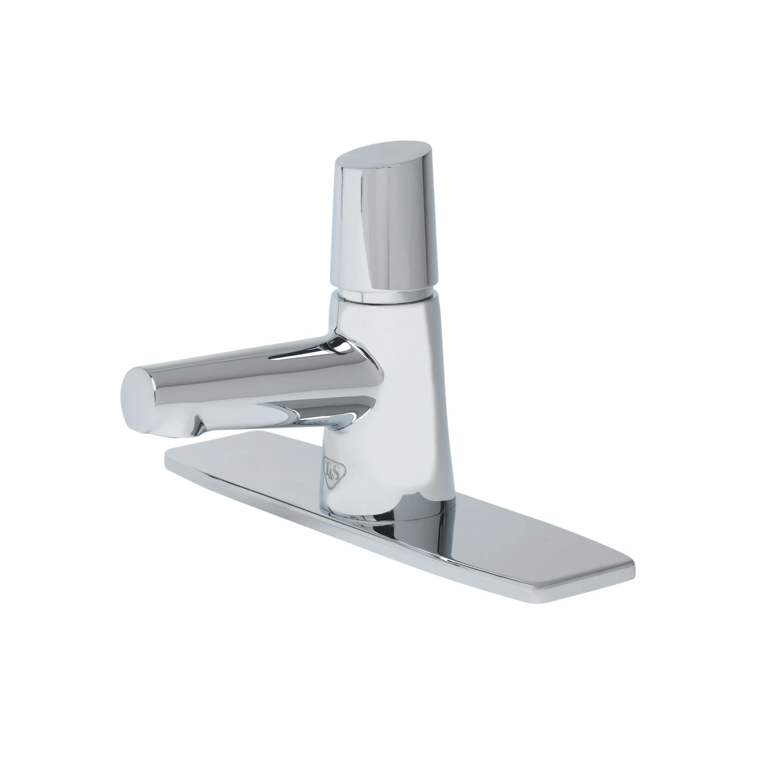 T&S BP-0723-8DP Metering Lavatory Faucet, Polished Chrome, Deck Plate | CL6VDB