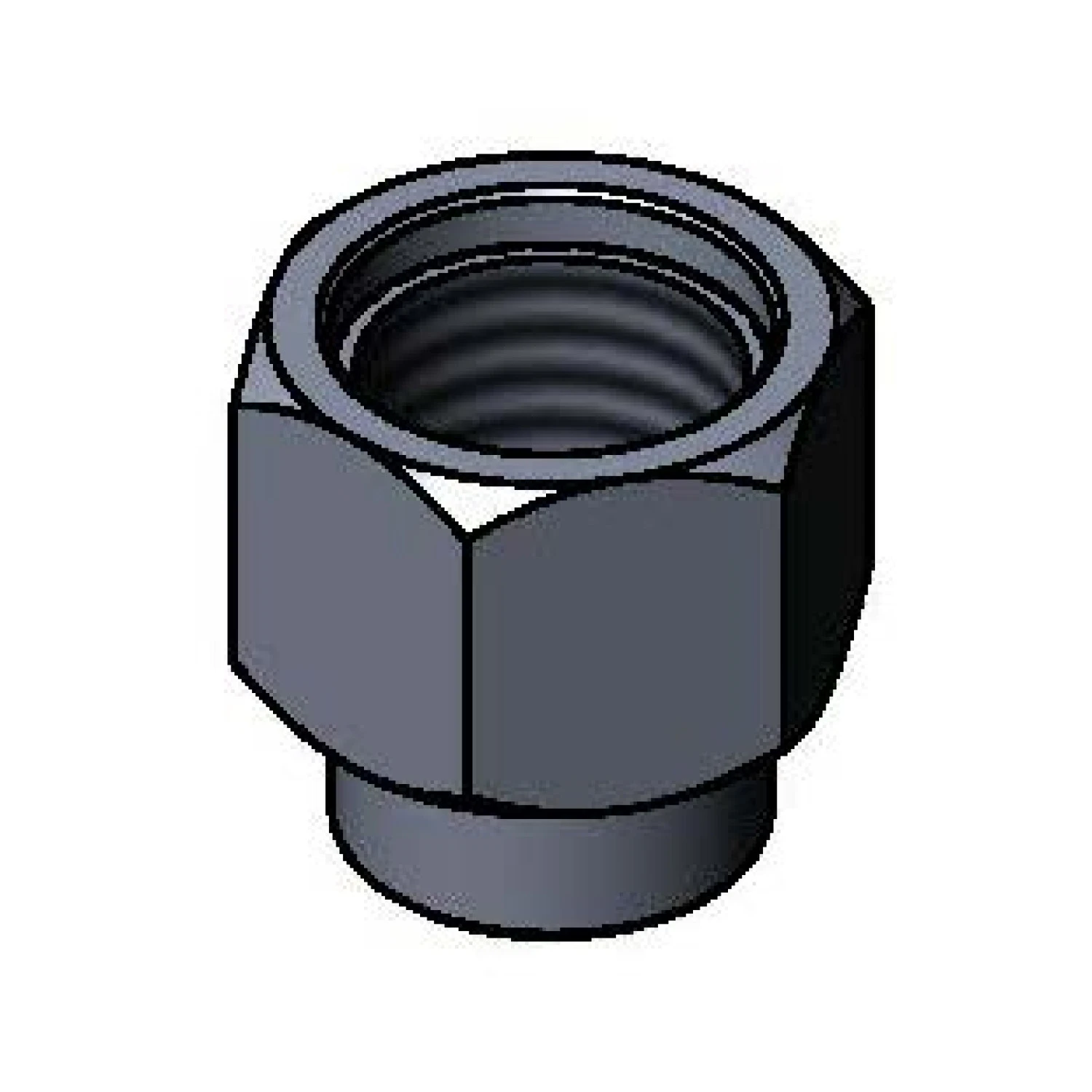 T&S PG-0002 Adapter, 3/8 Inch NPT Female x 1/4 Inch NPT Female, Chrome-Plated Brass | AW4UUE