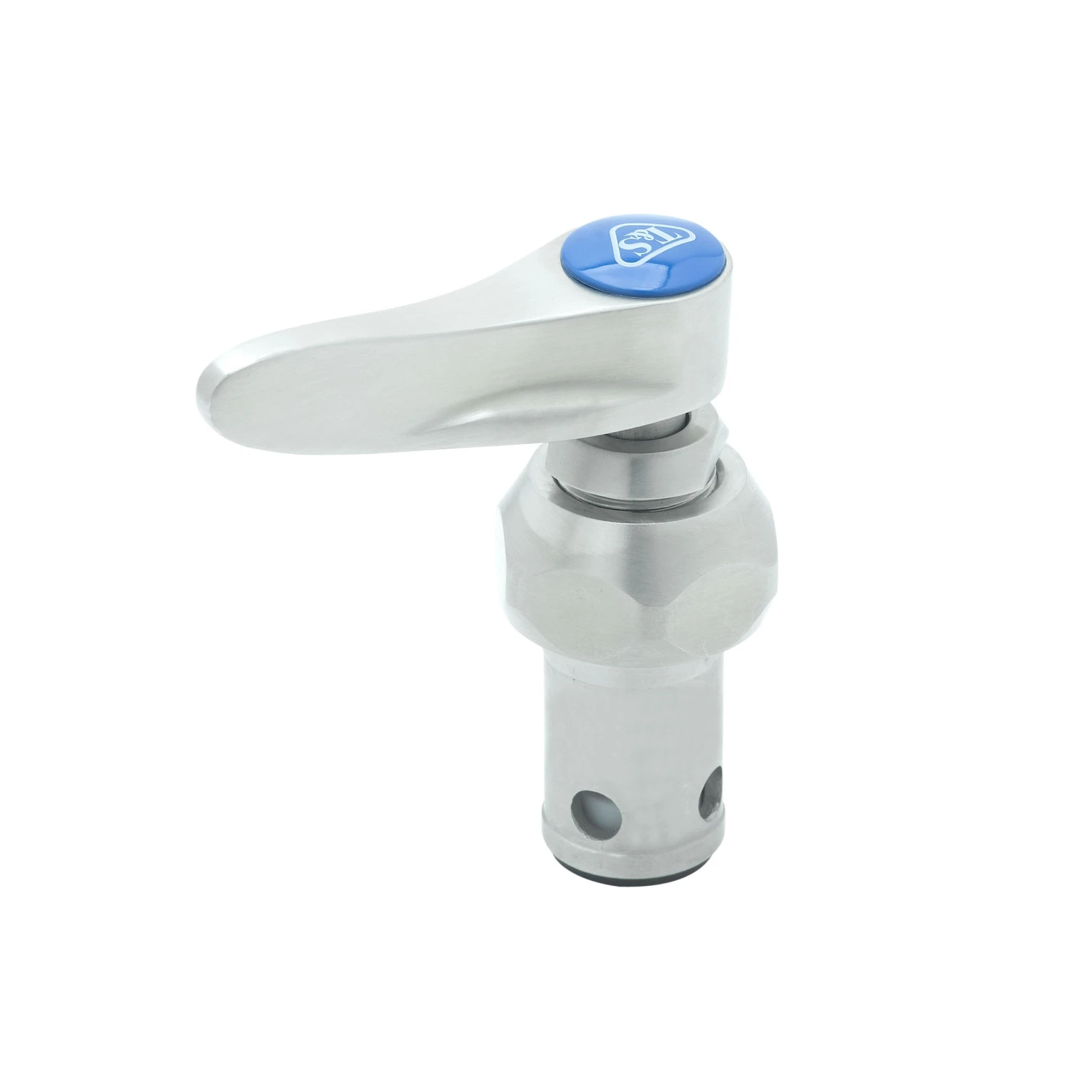 T&S S002711-30NS Quarter-Turn Eterna Cartridge, Handle, Red Index, Screw, Stainless Steel | CL6VGN