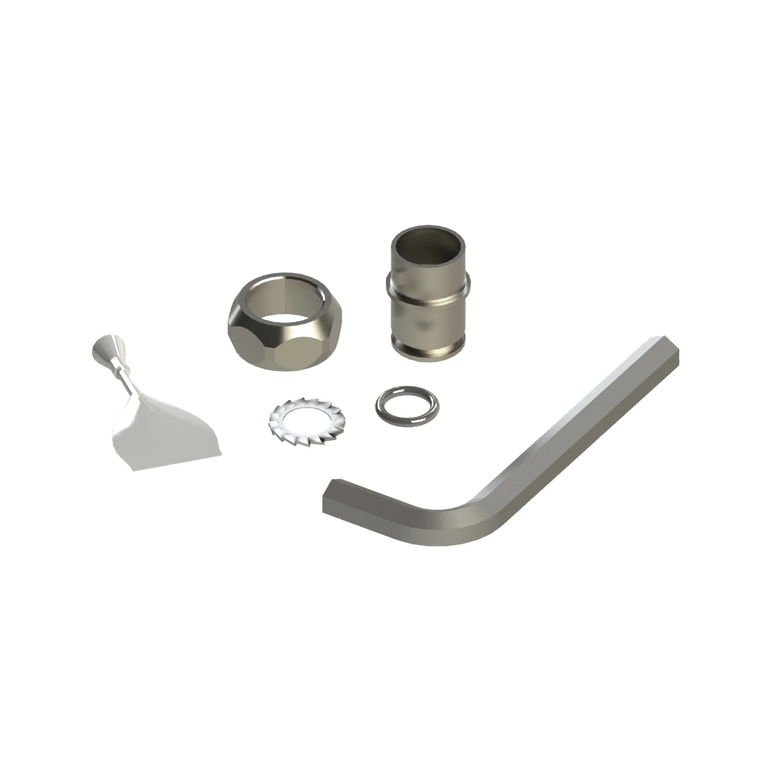 T&S SEZ-K Kit, Includes Nut, Bushing, O-Ring, Lock Washer, Stainless Steel | CL6VKY