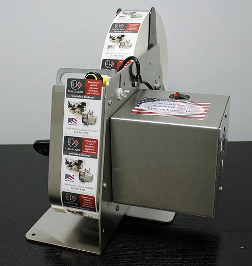 TAKE-A-LABEL TAL-250 Stainless Electric Label Dispenser, 2.5 Inch x 25 Inch Max. Label Size, 230V, Stainless Steel | CJ4PEE 25000-SS*02