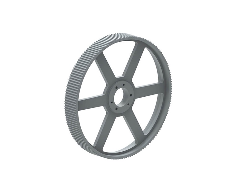 TB WOODS 120H200 Timing Belt Sprocket, Cast Iron, 6.5 inch Hub Dia., 2 inch Belt Width | AX4FPB