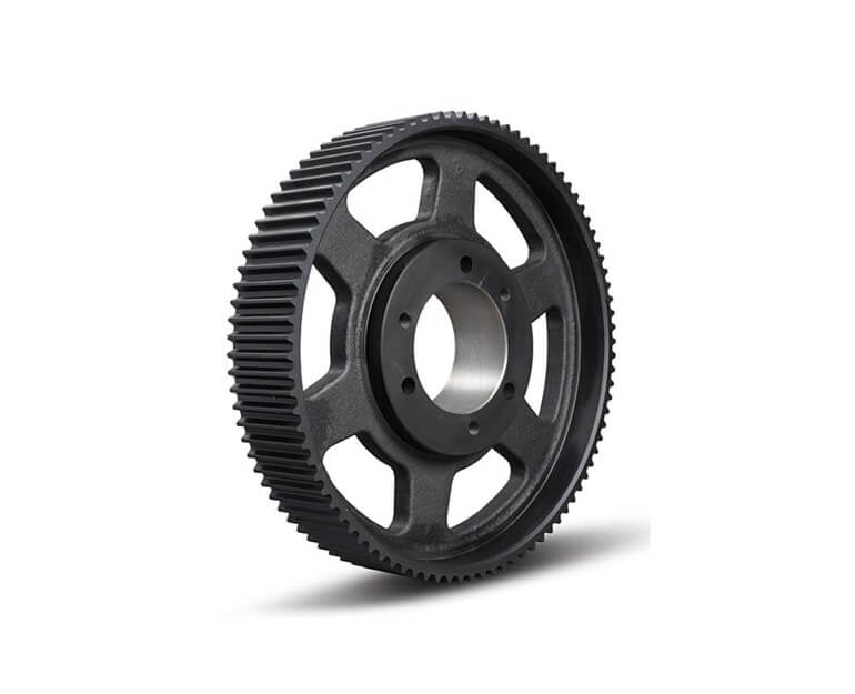 TB WOODS W9014M65 QT Power Chain Belt Sprocket, Cast Iron, 7.38 inch Hub Dia., 65mm Belt Width | AK6XGM