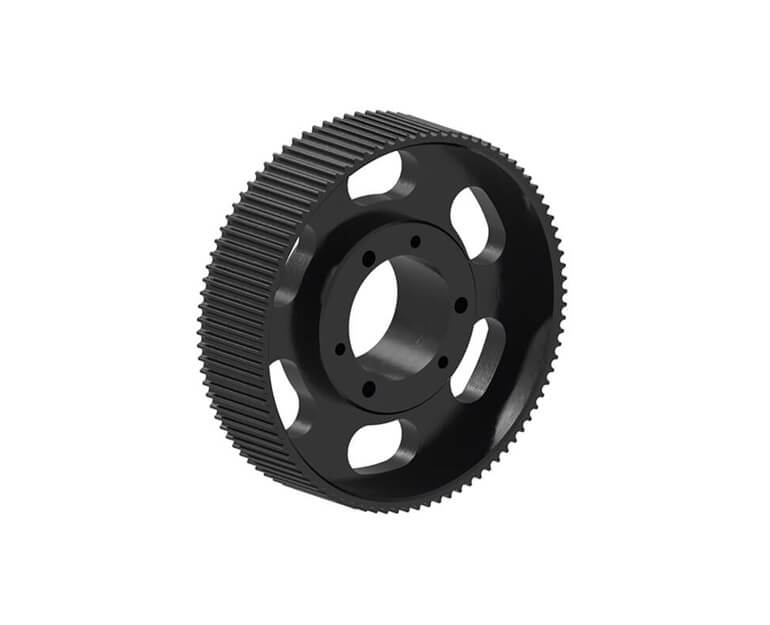 TB WOODS W9014M90 QT Power Chain Belt Sprocket, Cast Iron, 8 inch Hub Dia., 90mm Belt Width | AK6XGN