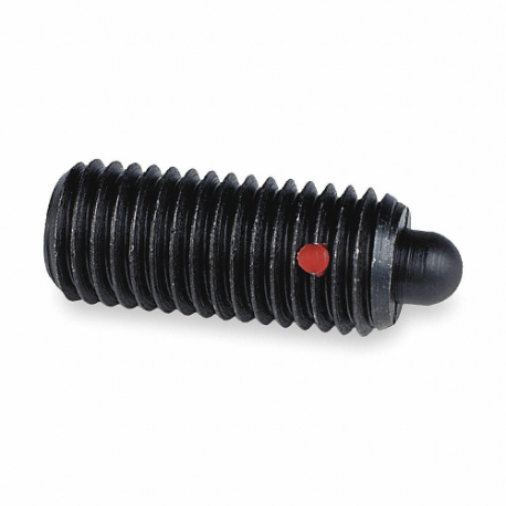 TE-CO 6370701 Spring Plunger, Black Oxide-Coated Steel Body, Stainless Steel Nose, M10X1.5 Thread Size | CU6EFH 45RF01