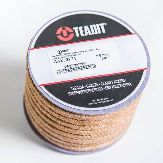 TEADIT P2774.12 Compression Packing Seal, 2774, 1/2 Inch Size, Synthetic with PTFE Impregantion | CN7FZN