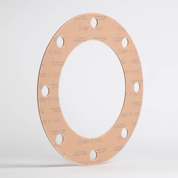 TEADIT CGR1590.116.034.150 Ring Cut Gasket, Tealon 1590, 1/16 Inch Thickness, 3/4 Inch Size, 150# Class | CN7BHN
