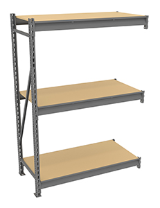 TENNSCO BU-482472PA Bulk Storage Rack Adder, Particleboard Decking, 24 x 48 x 72 Inch Size | CH3HEG
