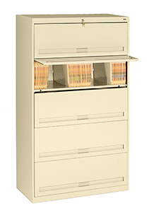 TENNSCO FS351L Fixed Shelving, Lateral File, Retractable Door, 5 Tier | CH3FLL