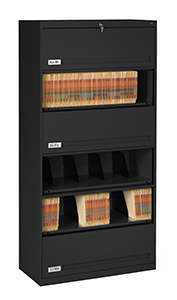 TENNSCO FS361L Fixed Shelving, Lateral File, Retractable Door, 6 Tier | CH3FLM