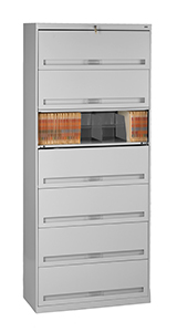 TENNSCO FS371L Fixed Shelving, Lateral File, Retractable Door, 7 Tier | CH3FLN