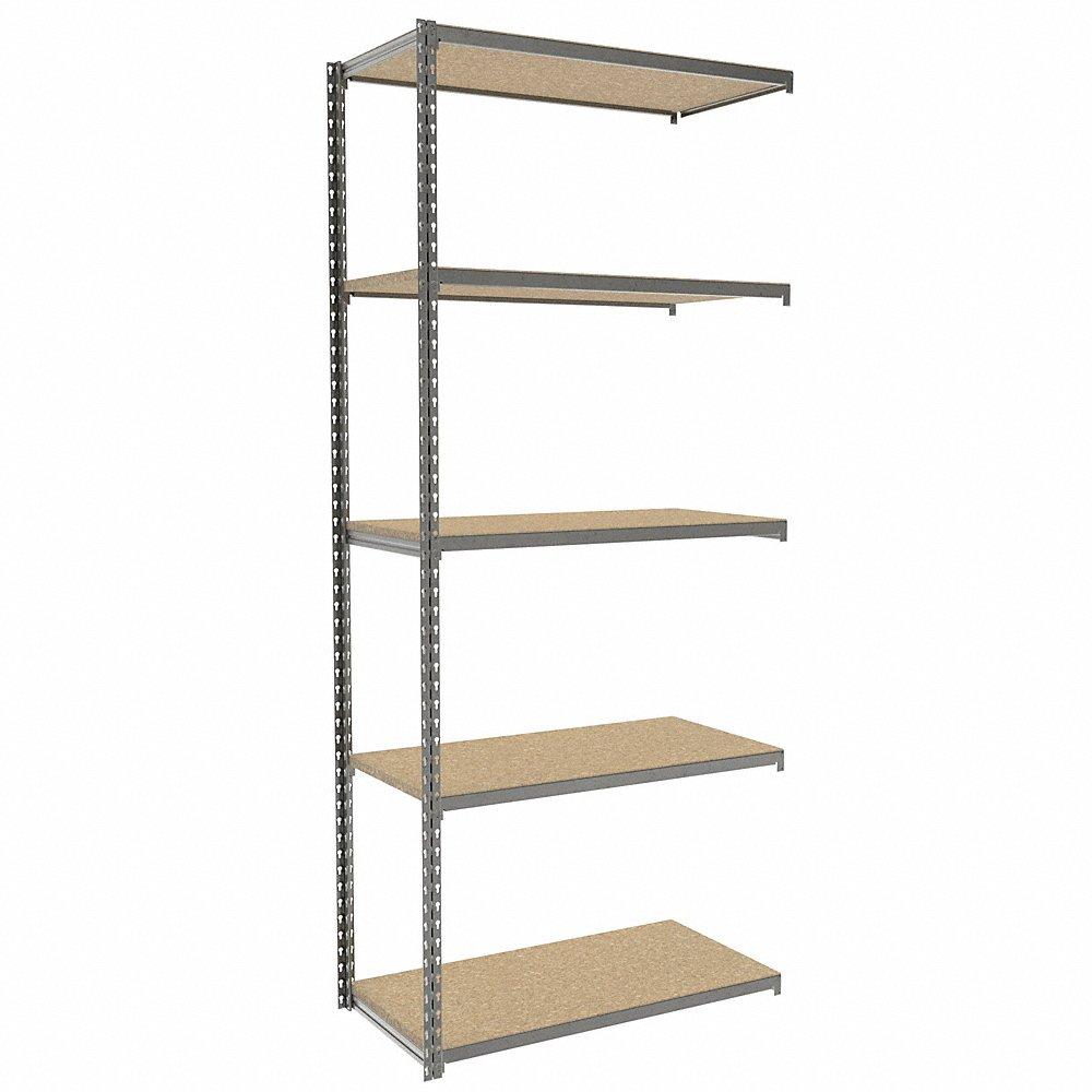 TENNSCO ZA7-3618A-5D Boltless Shelving, Add-On, Light-Duty, 36 Inch x 18 in, 84 Inch Overall Height, 5 Shelves | CU6FXY 36K433