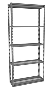 TENNSCO ZM7-3612S-5PD Shelving Starter Unit, 36 x 12 x 84 Inch Size, Perforated Steel | CH3GQR
