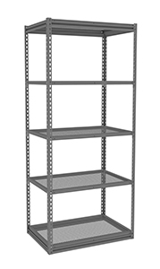 TENNSCO ZM7-3624S-5PD Shelving Starter Unit, 36 x 24 x 84 Inch Size, Perforated Steel | CH3GQX