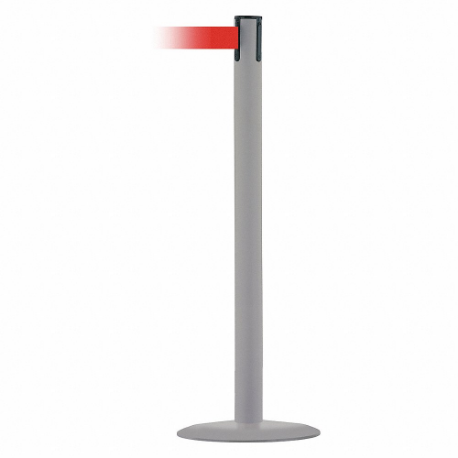 TENSABARRIER MARINEPOST-36-STD-NO-R5X-C Barrier Post With Belt, Stainless Steel, 38 Inch Post Height, 2 1/2 Inch Post Dia | CU6GWB 22RT83