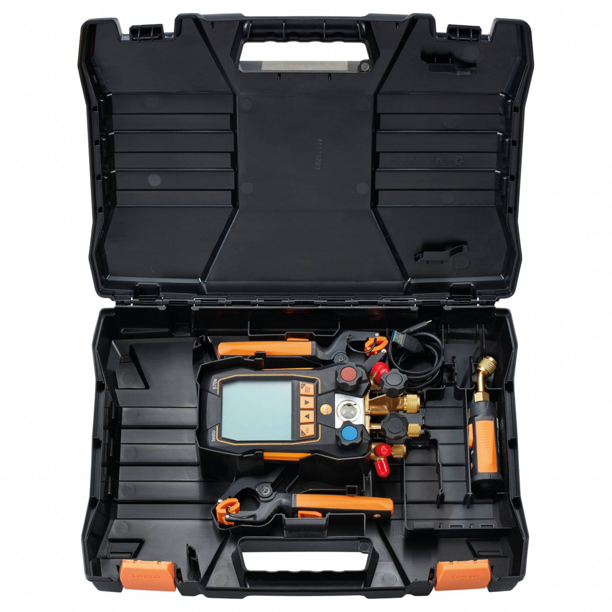 Manifold Gauge Kit, 4 Valves, 0 Hoses, measure Quick/testo Smart