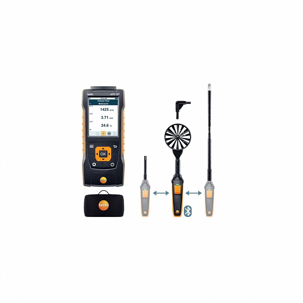 Airflow Kit, 0.01 mps Air Velocity Resolution, Air Velocity/Pressure/Relative Humidity
