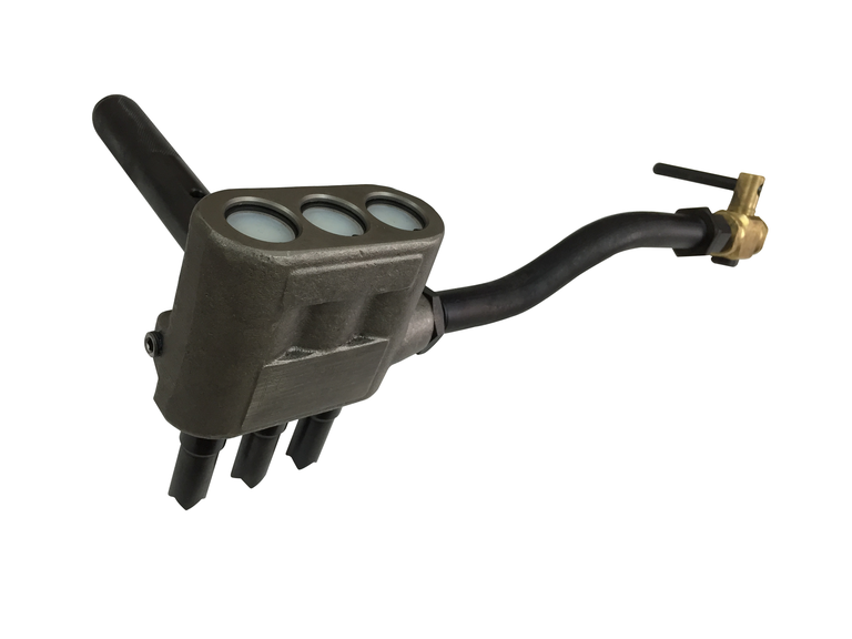 TEXAS PNEUMATIC TOOLS T3-BH-AC Triple Piston Scaler with Bent Handle | CD9PWX