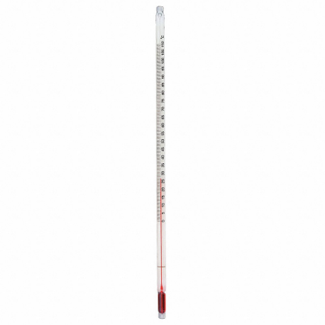 THERMCO ACC647SSC Liquid Inch Size Glass Thermometer, Safety Coated, 225 mm Length. x 35 mm I mmersion, NIST | CU6LAD 5ZPF8