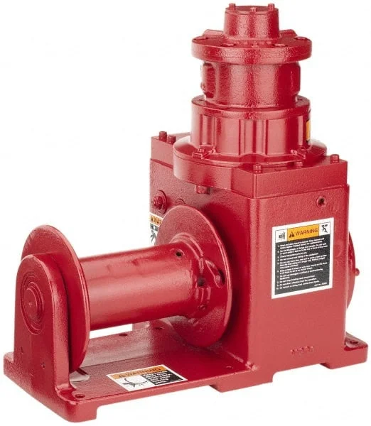 THERN 4771PN Helical/Worm Gear Power Winch Without Controls, 1.2 Hp, Pneumatic, 80 Cfm, 100 Psi | CY3KNX