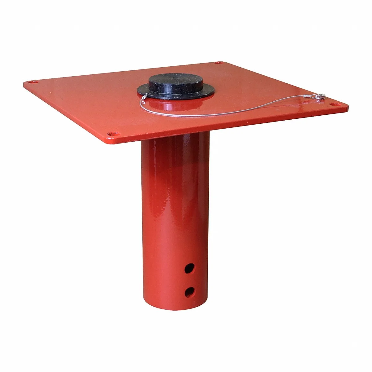 THERN 5BF5X Socket Base For Portable Davit Crane, Flush Mount, Epoxy Gray | CY3KYJ