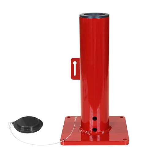 THERN 5BP5G Pedestal Base For Portable Davit Crane, Upright Mount, Galvanized | CY3KYA