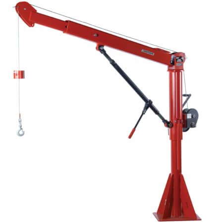 THERN 5FT25X-E2X Stationary Davit Crane With Electric Winch, Up To 2800 Lbs., Epoxy Gray | CY3LEA