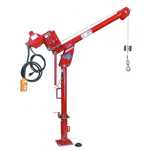 THERN 5PF5-M2 Portable Davit Crane, Up To 850 Lbs., Worm Gear Hand Winch, Powder Coat | CY3KXP