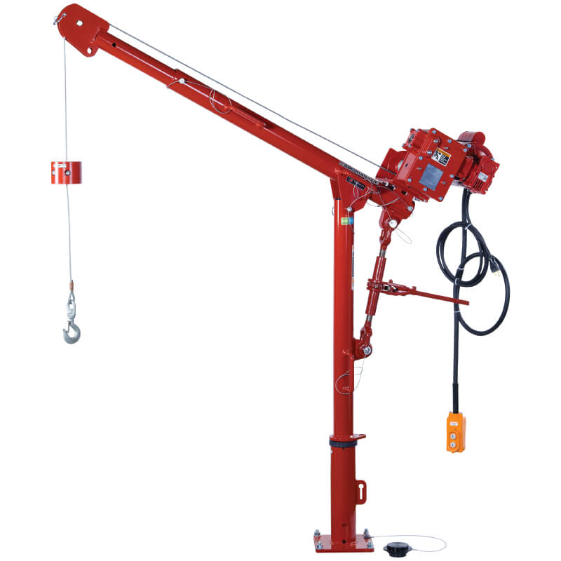 THERN 5PT5-E2 Portable Davit Crane, Up To 650 Lbs., Powder Coat Crane | CY3LBB
