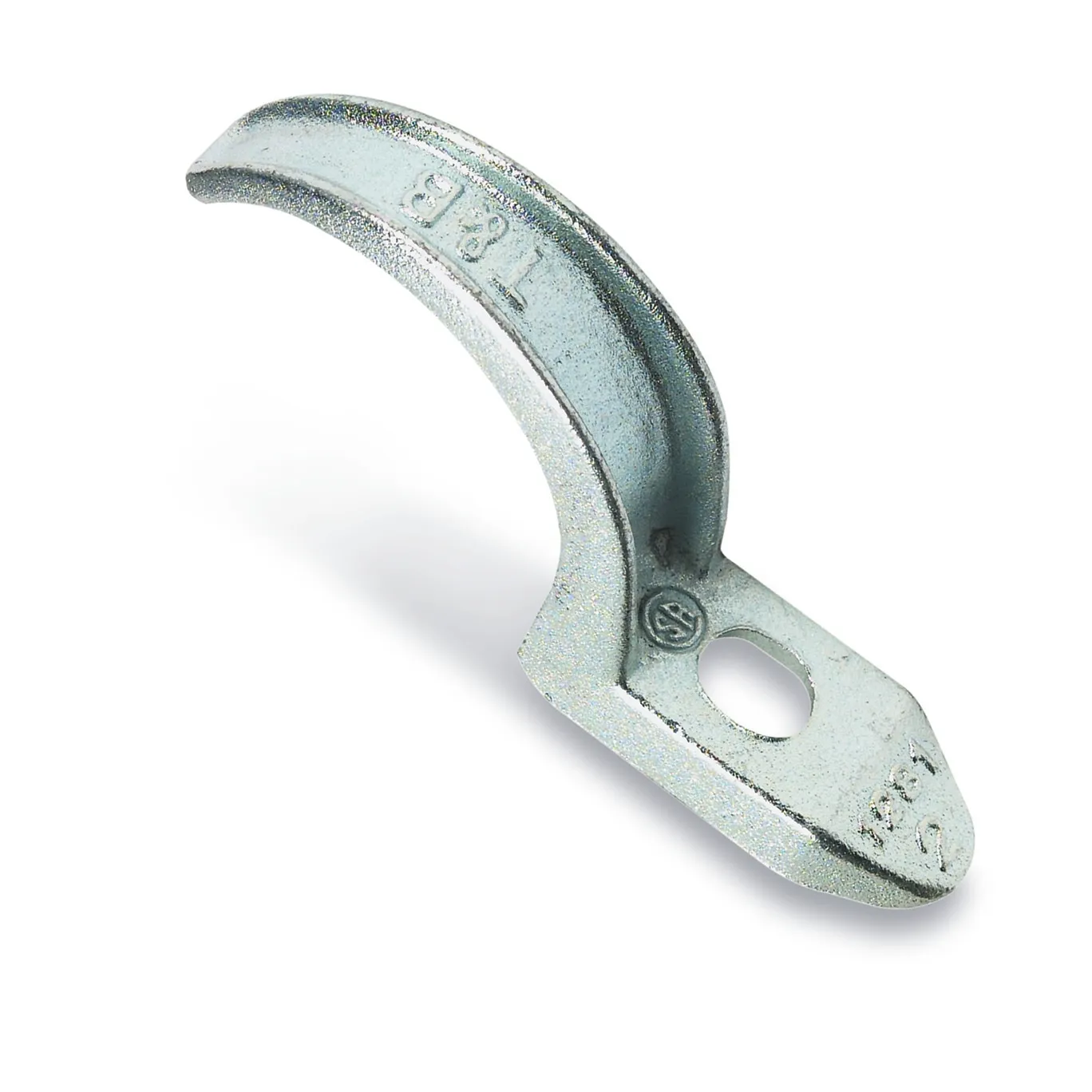 Pipe Strap, Galvanized Finish, Malleable Iron