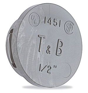 THOMAS & BETTS 1441 Knockout Plug, Thermoplastic, 1-1/4 Inch Size | BK8UWY