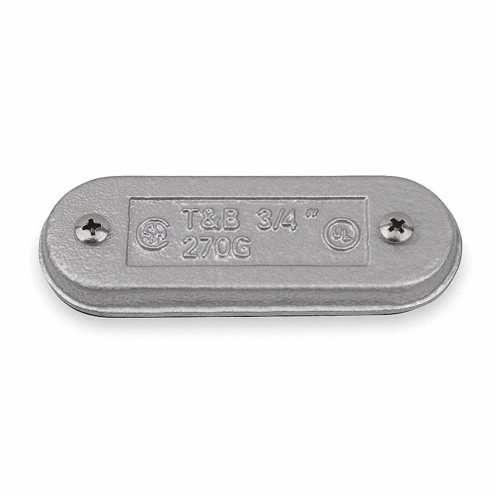 THOMAS & BETTS 170S Conduit Access Fitting Cover, Steel, Chromate Coated/Zinc Plated, 1/2 Inch Size | CH9YLR 2LUU4