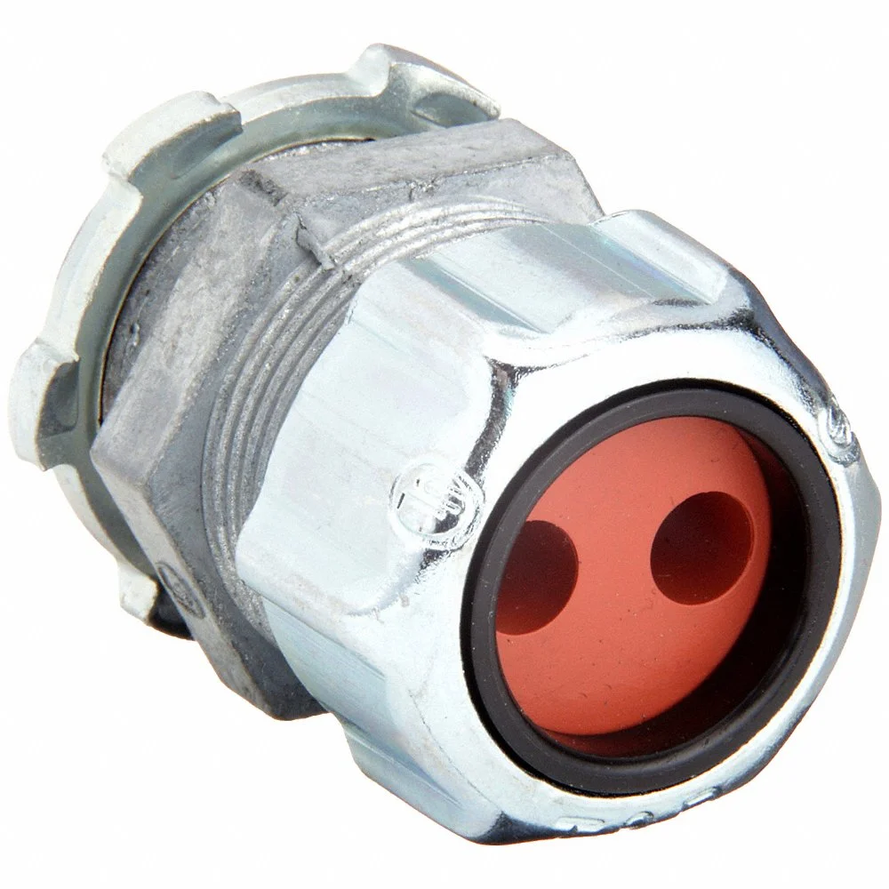THOMAS & BETTS 2541-2 Liquid Tight Cord Connector, Steel, 2 Cords, 1 Inch MNPT, 0.31 To 0.31 Inch Cord Dia. | BK8VPW 5JPT1