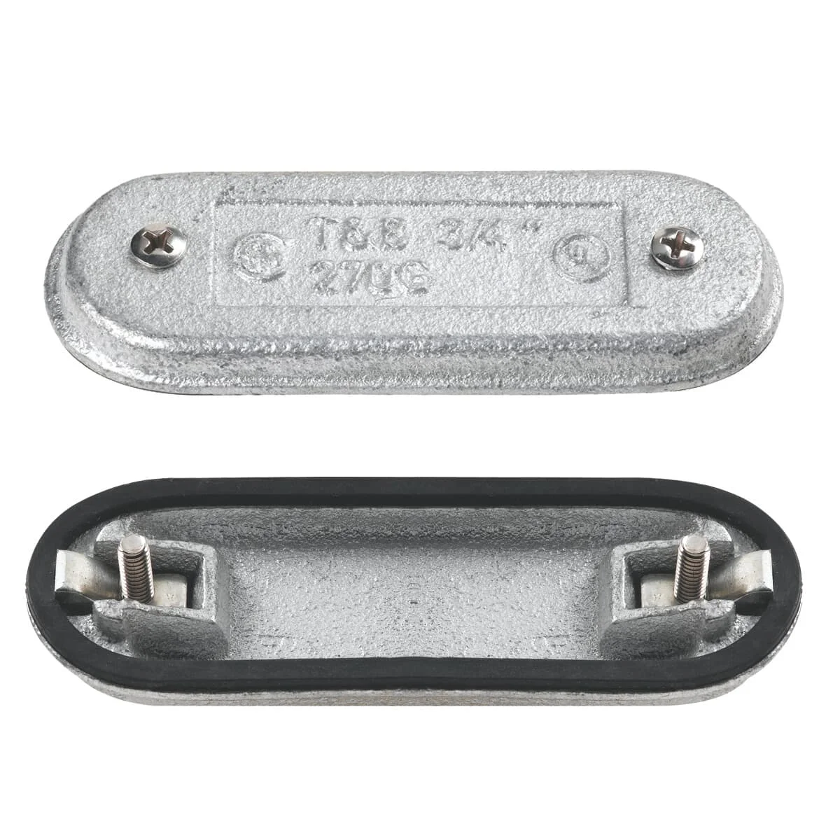 THOMAS & BETTS 580F Conduit Body, Gray, C-Type, Iron, 1 1/4 Inch Size | BK9ADF