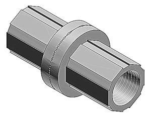 THOMAS & BETTS FG210R25 Bulkhead Fitting, Zinc, 1-1/4 Inch Size | BK9FYV