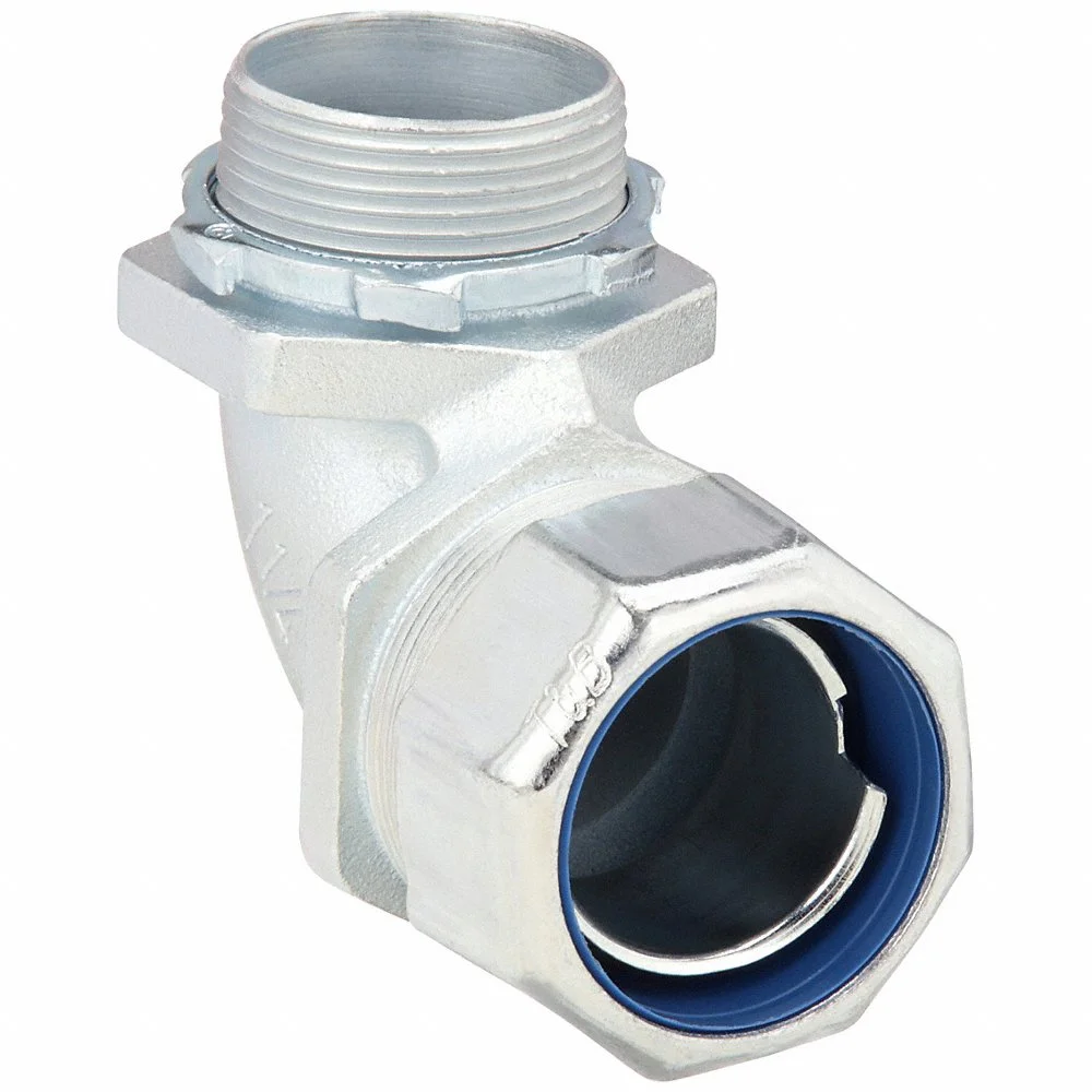 THOMAS & BETTS 5255 Liquid Tight Conduit Fitting, Steel/Iron, 1 1/4 Inch Size, 90 Deg. Elbow | BL9VYW 2DDR6