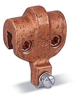 Copper Blank Tongue Lug, Peep Hole, Max 35kV, Wire Size #2 AWG, Silver Plated