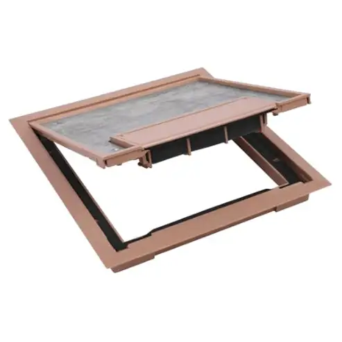 Cover and Flange for Recessed Service Floor Box, 10.63 Inch Square