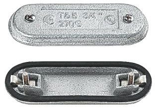 THOMAS & BETTS CHS38-1.500 Cast Cover, Gray, Iron, 3/4 Inch Size | BK9DXZ