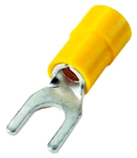 THOMAS & BETTS MCC50M14 Fork, 12-10 Size, Yellow, Vinyl | BK9LAP