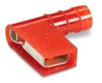 THOMAS & BETTS F9013 187 Female Disconnect, Insulated, 22-18 AWG Wire, 90 Deg. | BK9FUZ