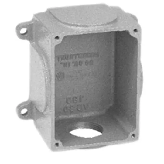 Russellstoll J-Line Junction Box, 60 A, Epoxy Powder Coated, 1-Gang Type