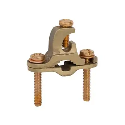 Direct Burial Ground Clamp, Wire Range 10 Sol- 2 Str, Pipe Size 1/2 - 1 Inch