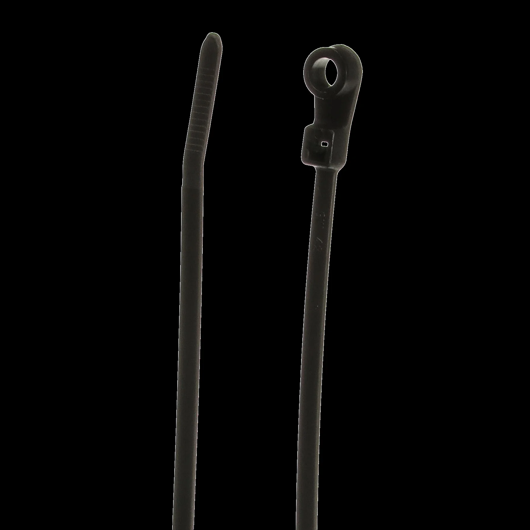 Catamount Cable Tie, 185 Deg F Temp Range, Intermediate Integrated Mounting Head, Black