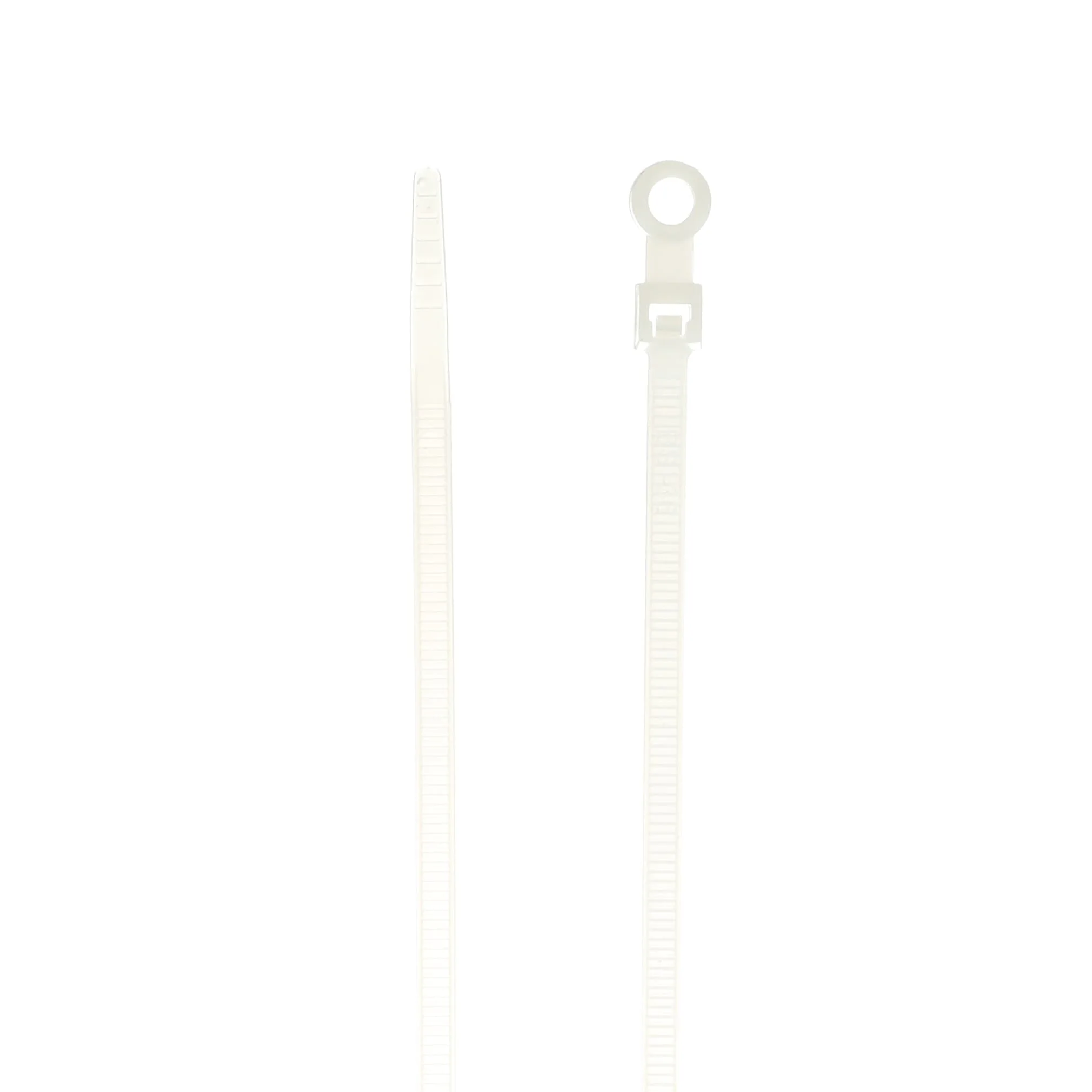 Cable Tie, Integrated Mounting Hole, Natural Polyamide